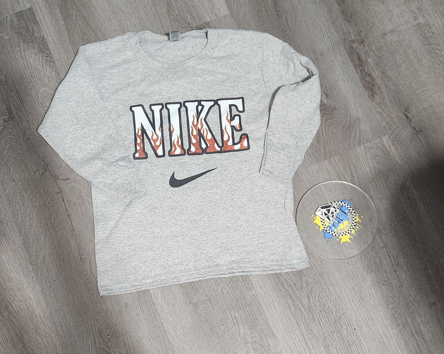 Nike Flames Boys Shirt Girls Shirt Ladies Shirt Mens Shirt