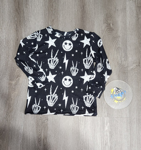 Smiley Peace Skeleton Handmade