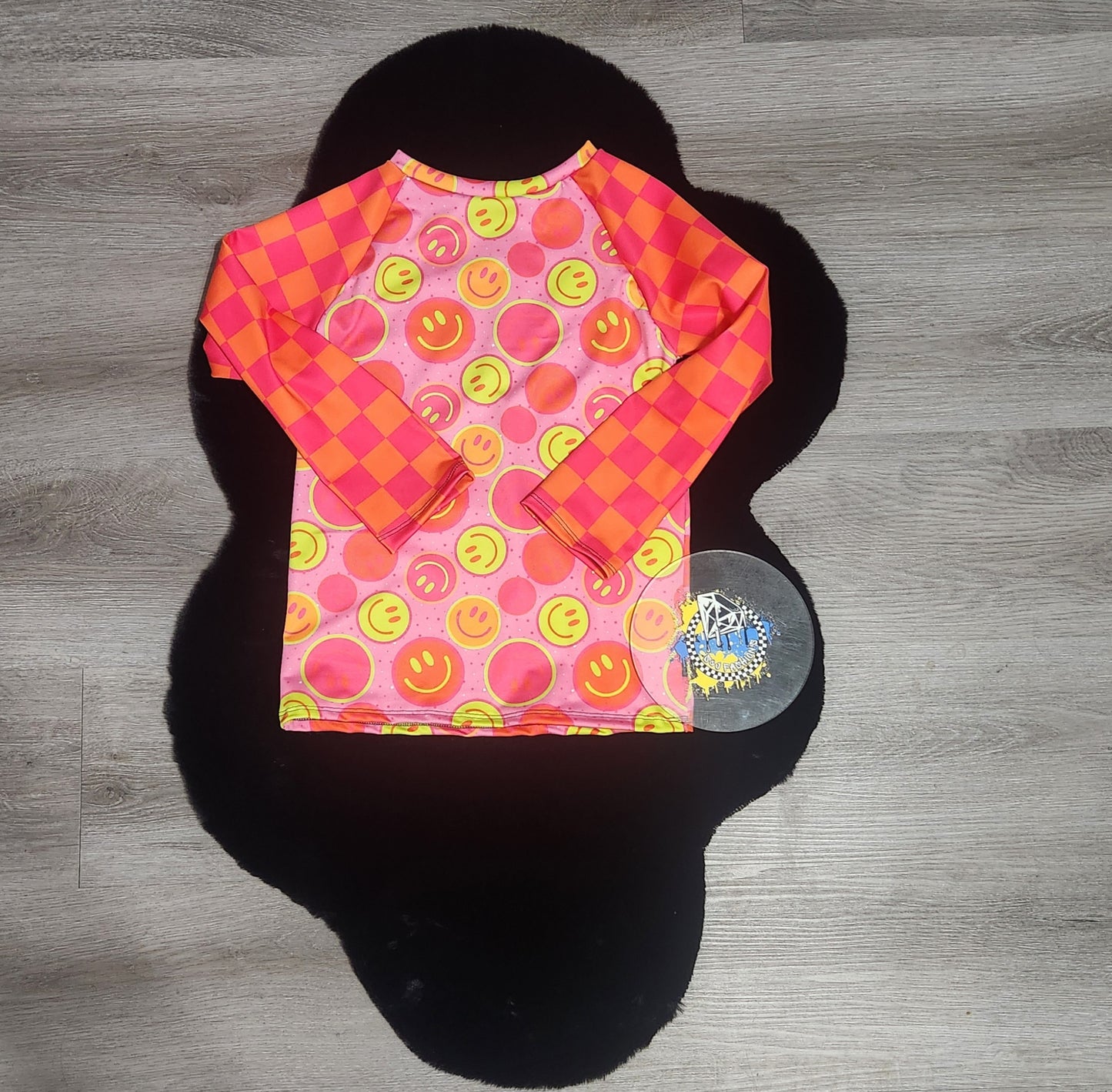 Neon Smiley Face Handmade