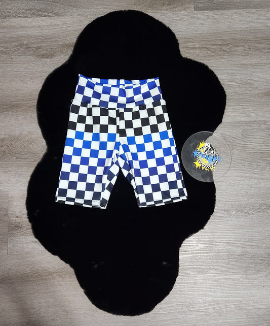 Blue Ombre Checker Handmade