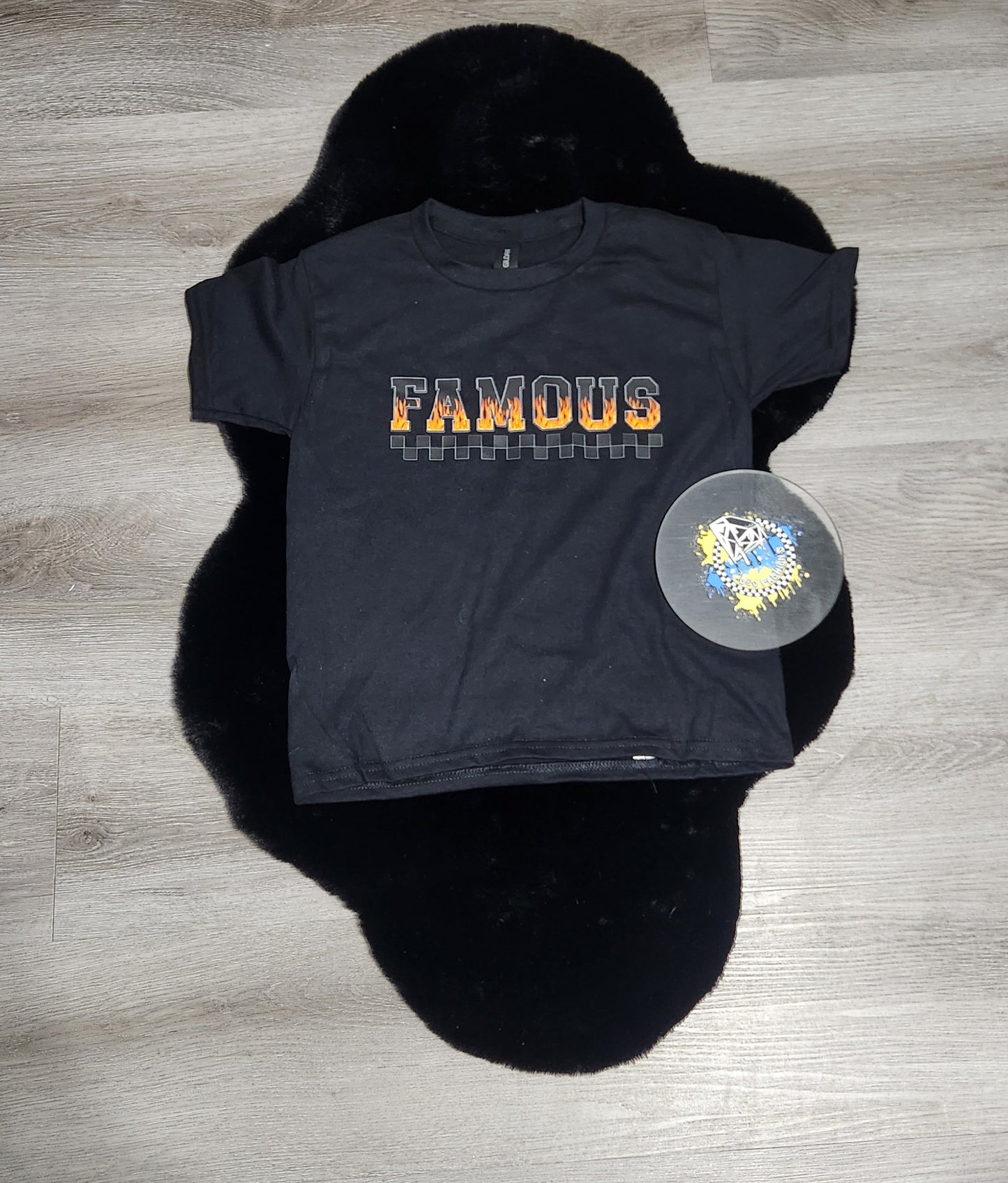 Flame Personalized Name Boys Shirt Girls Shirt