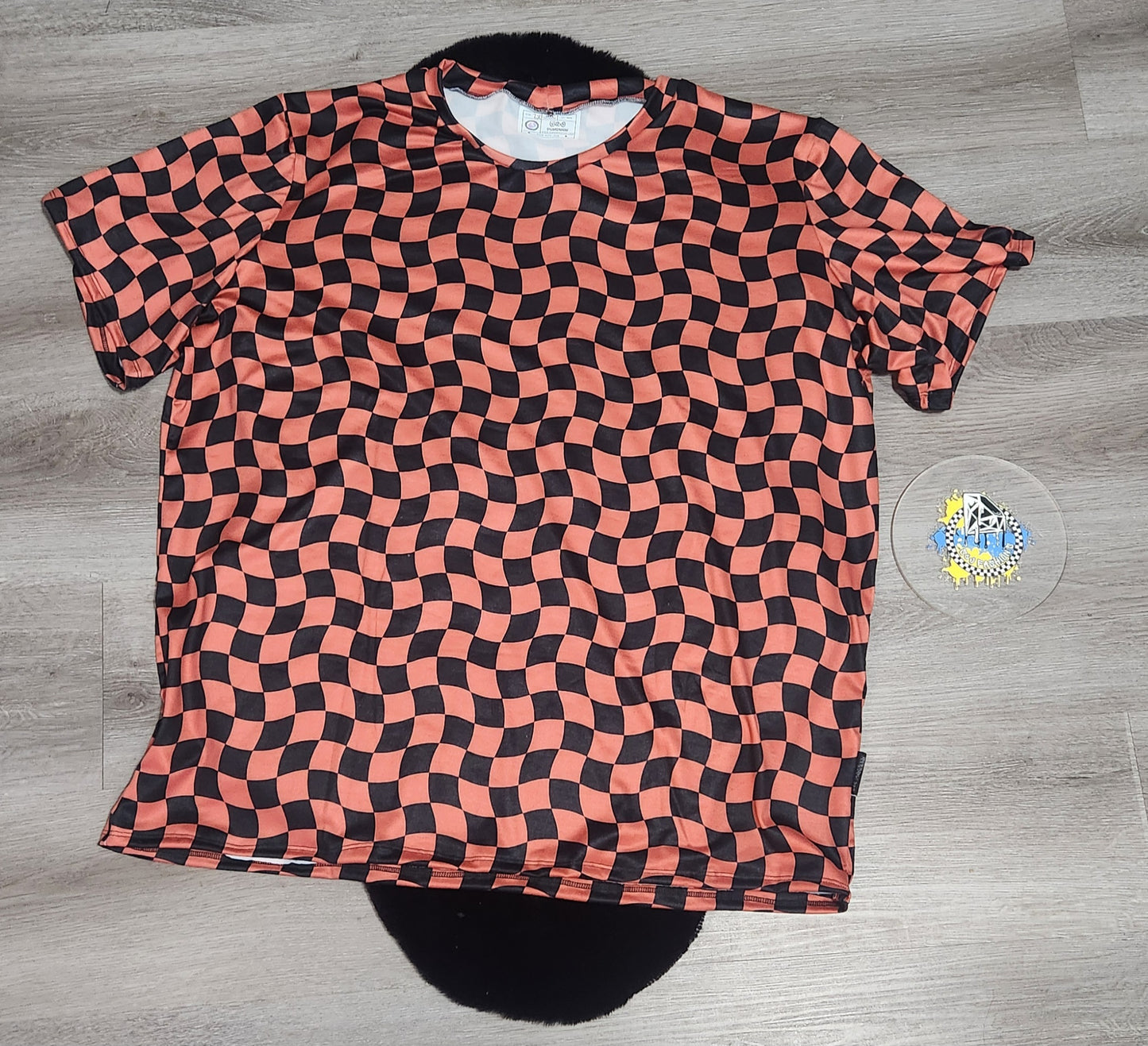 Wavy Brown Checker Handmade