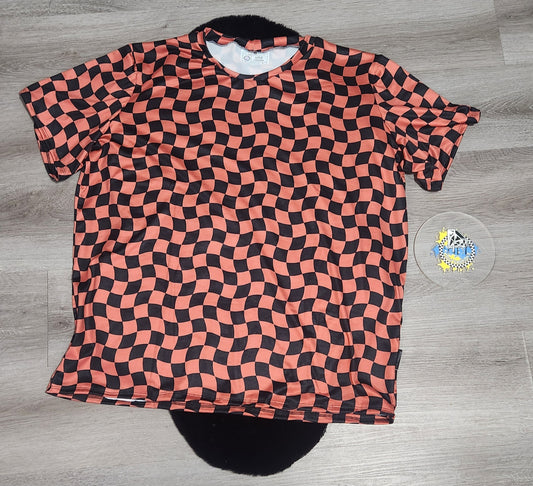Wavy Brown Checker Handmade