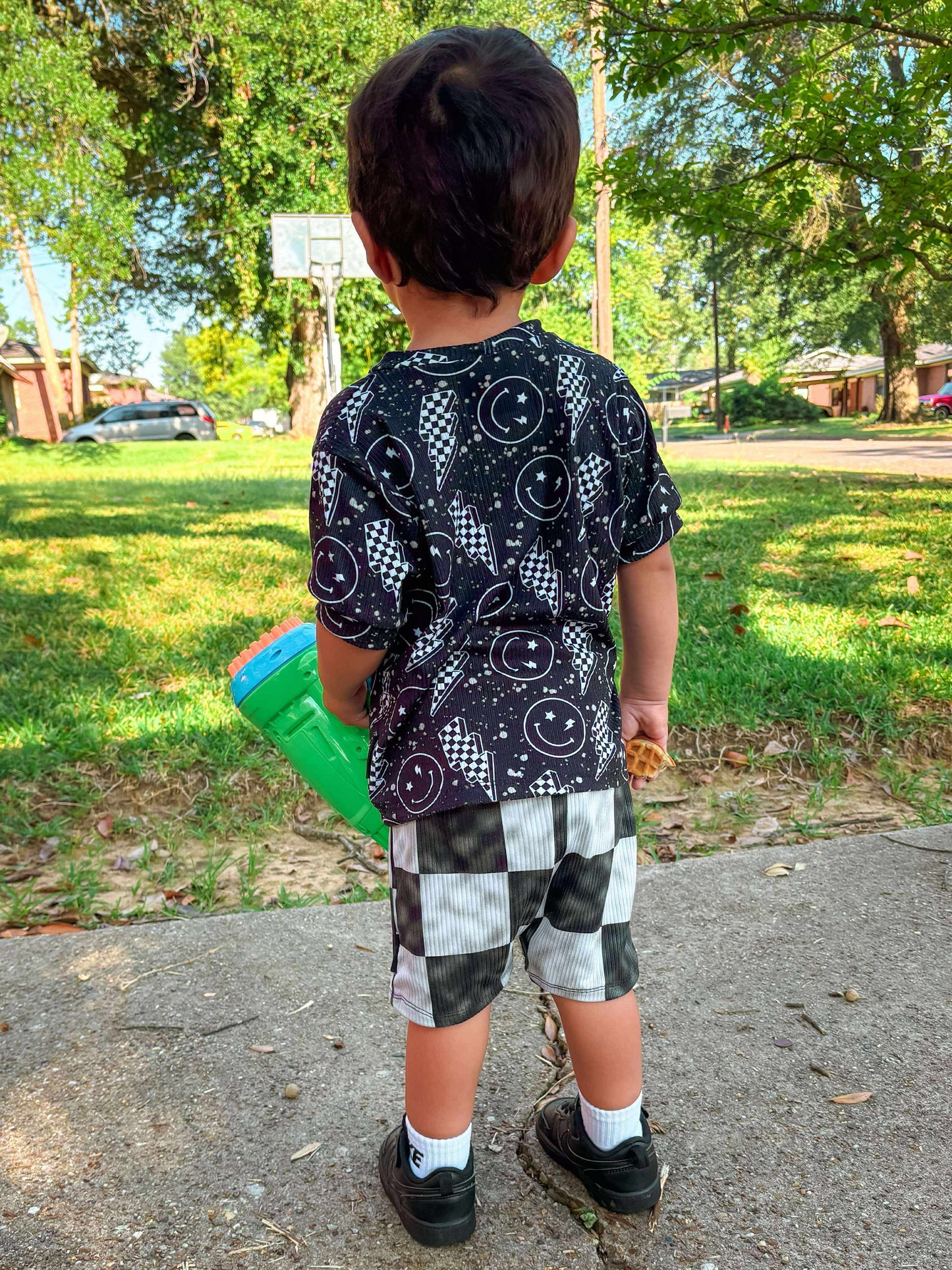 Smiley Bolts Punk Checker Handmade