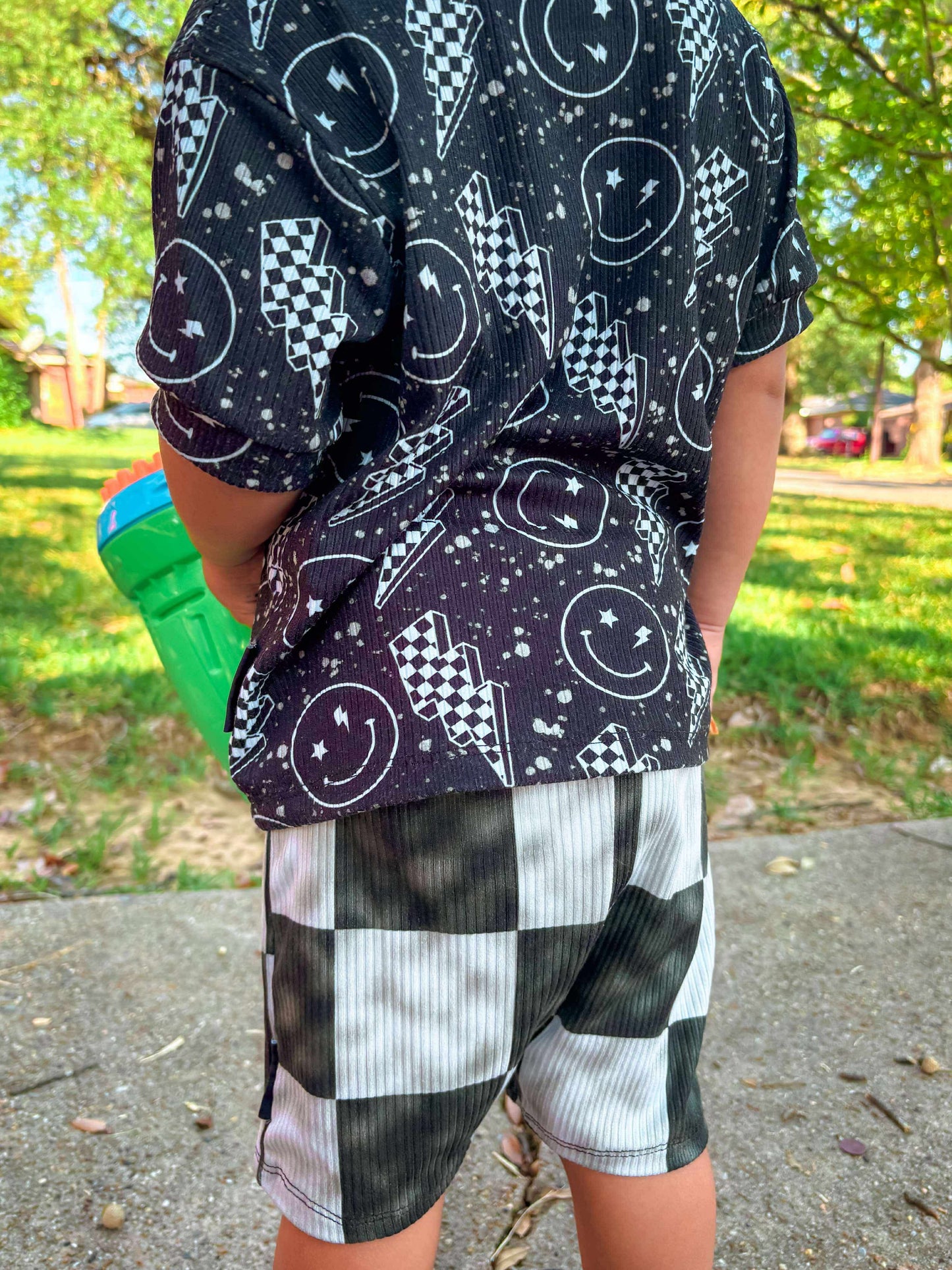 Smiley Bolts Punk Checker Handmade