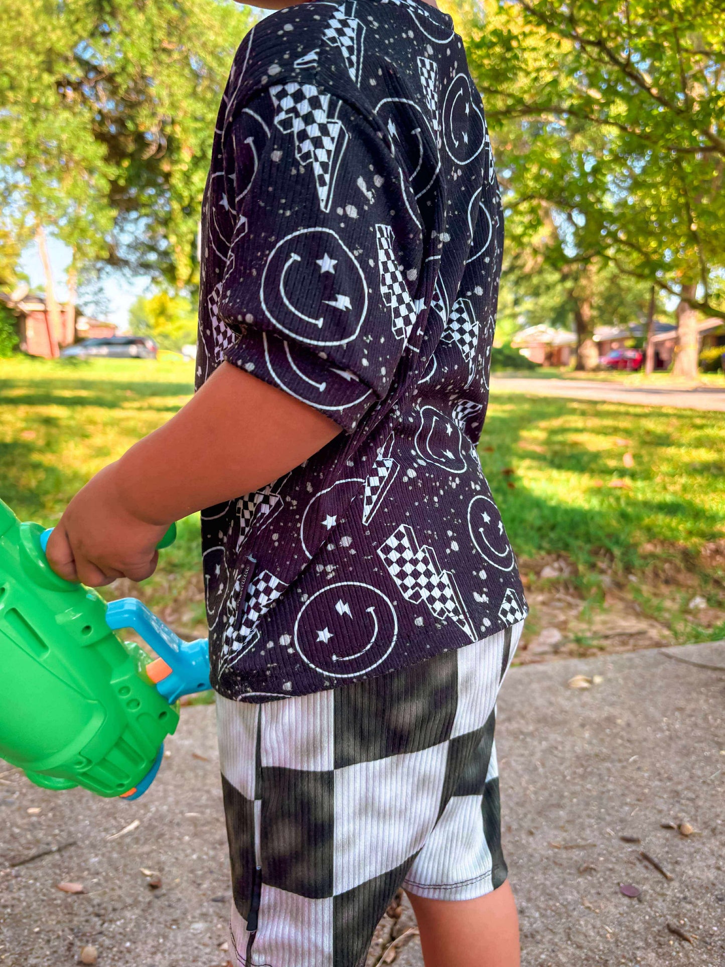 Smiley Bolts Punk Checker Handmade