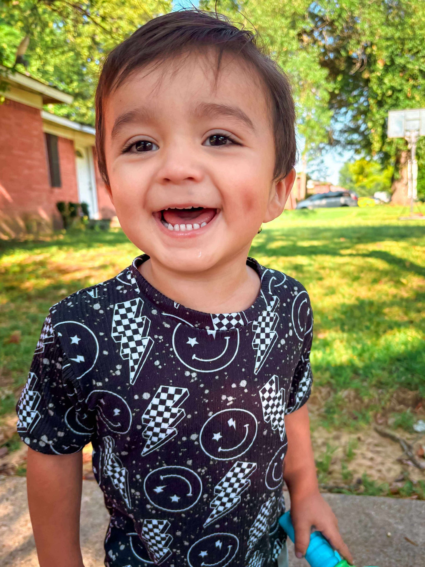 Smiley Bolts Punk Checker Handmade