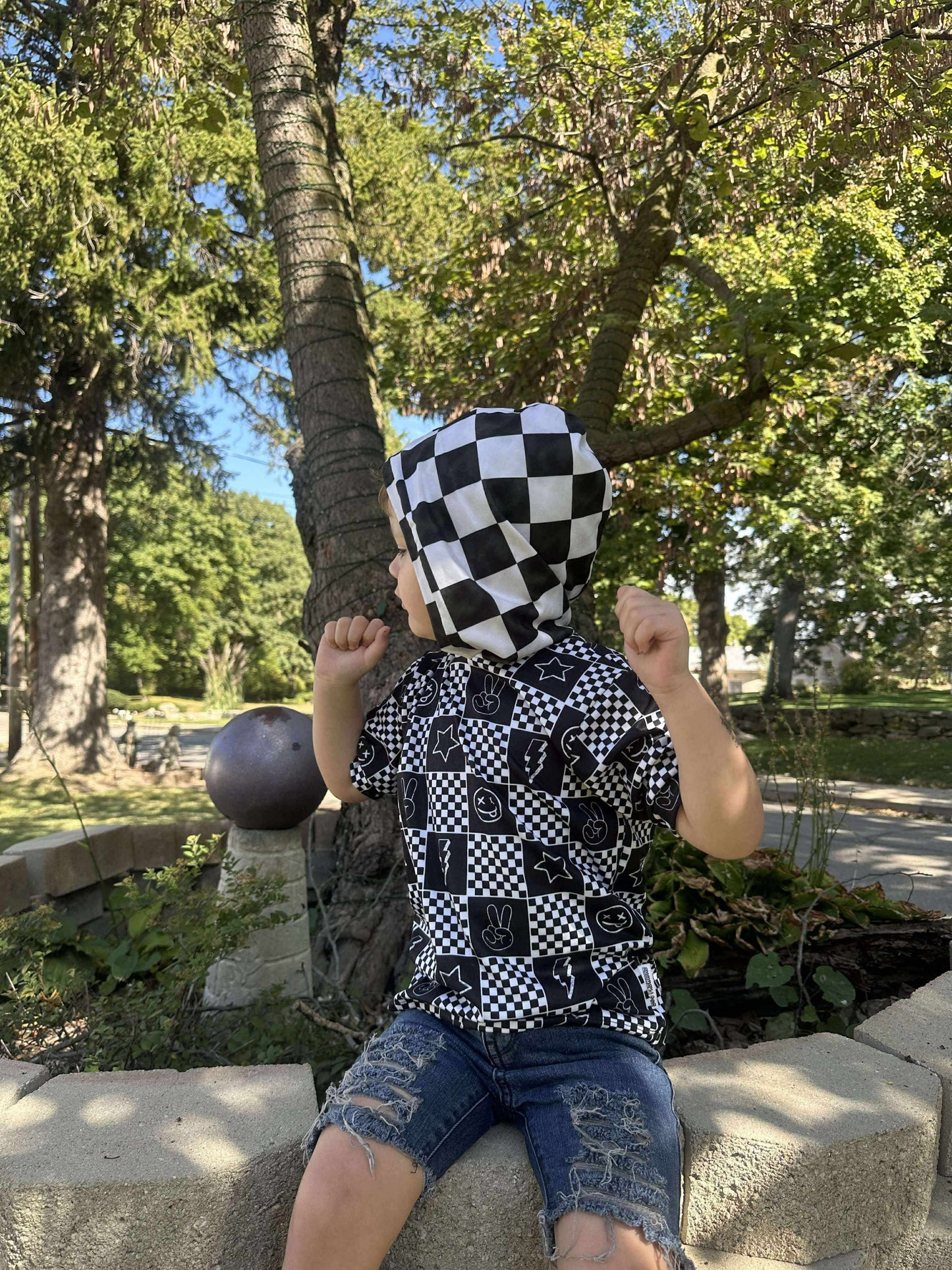 Square Punk Checker Handmade