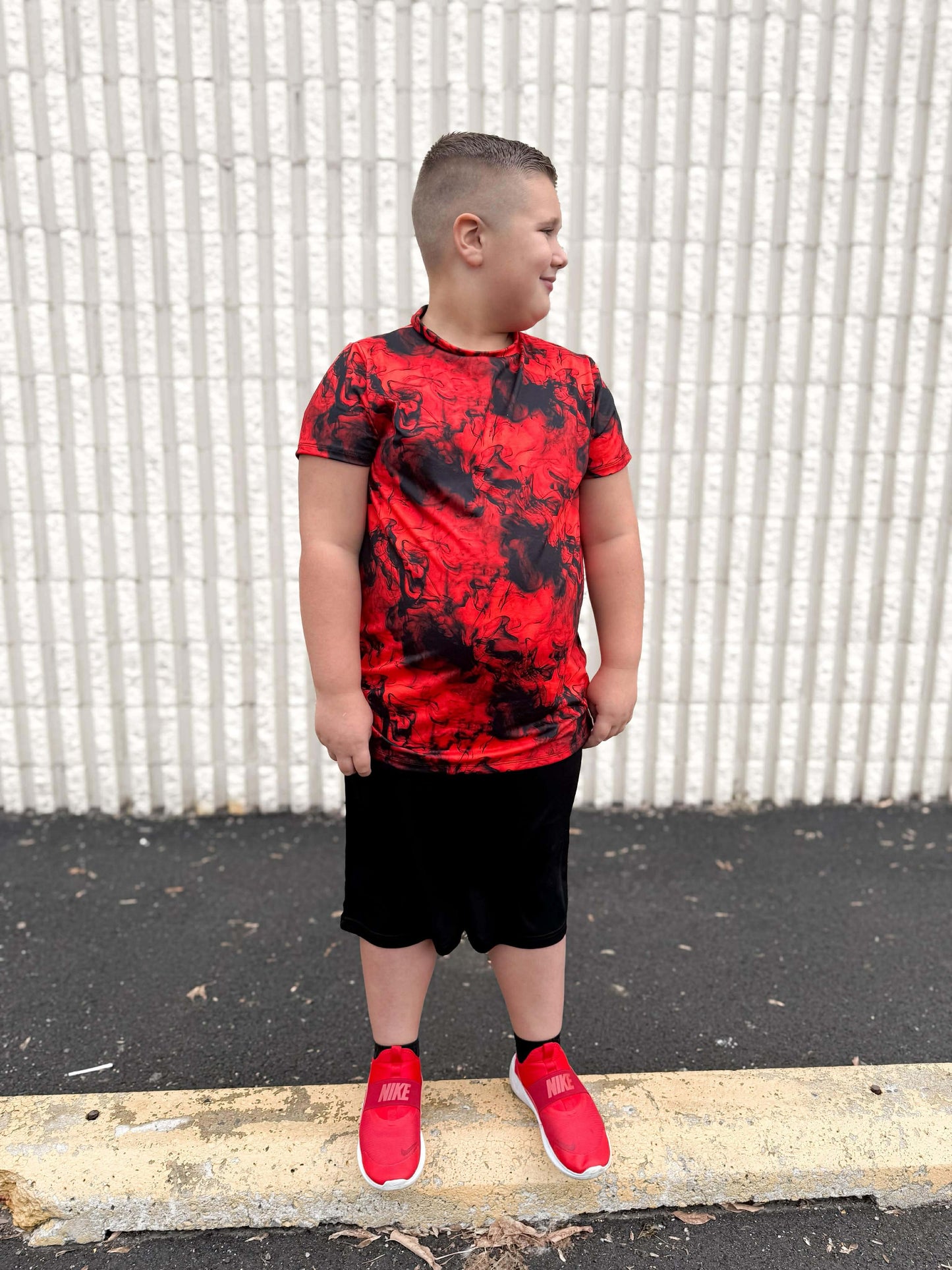 Red Black Smoke Valentines Handmade