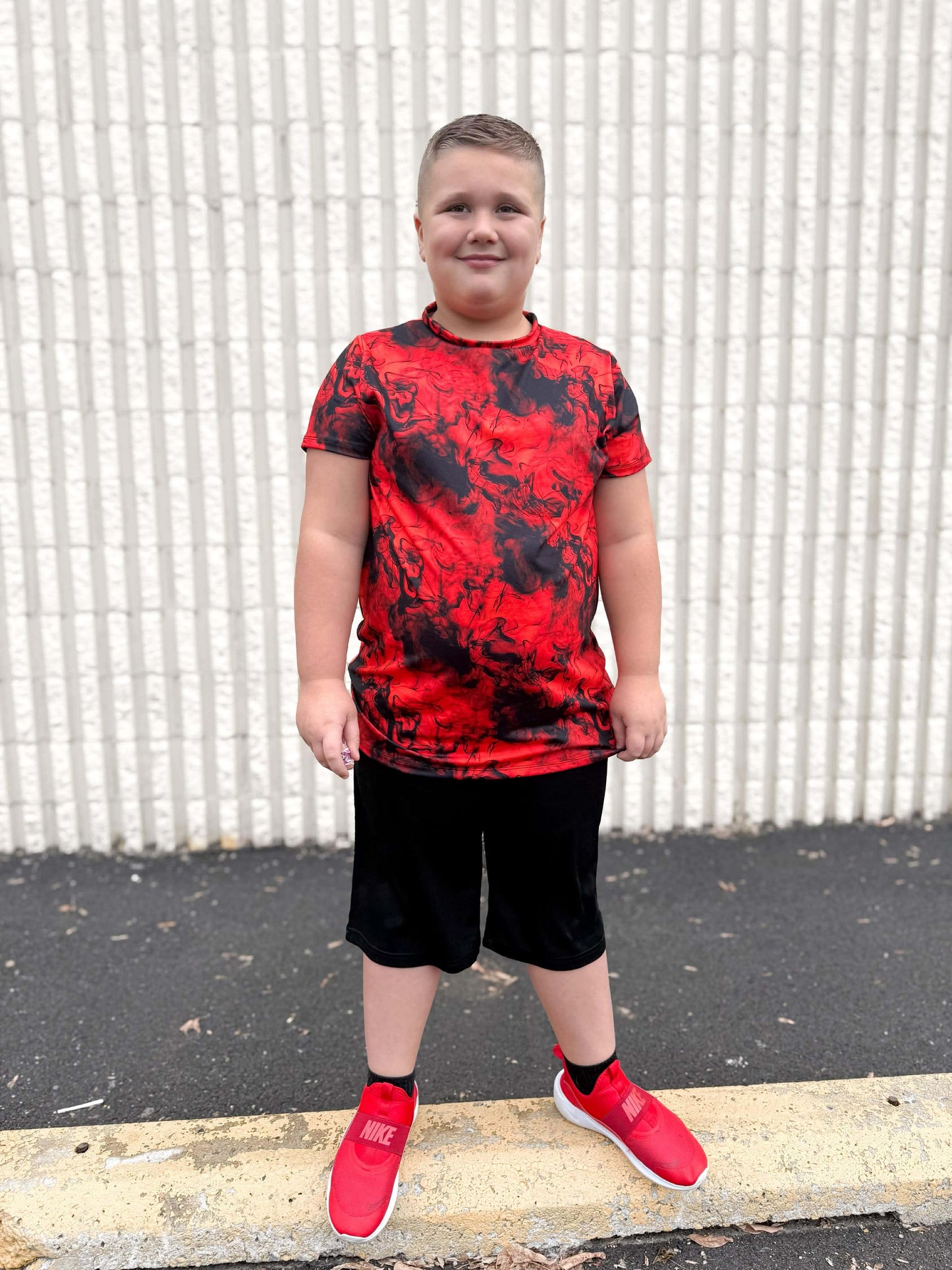 Red Black Smoke Valentines Handmade