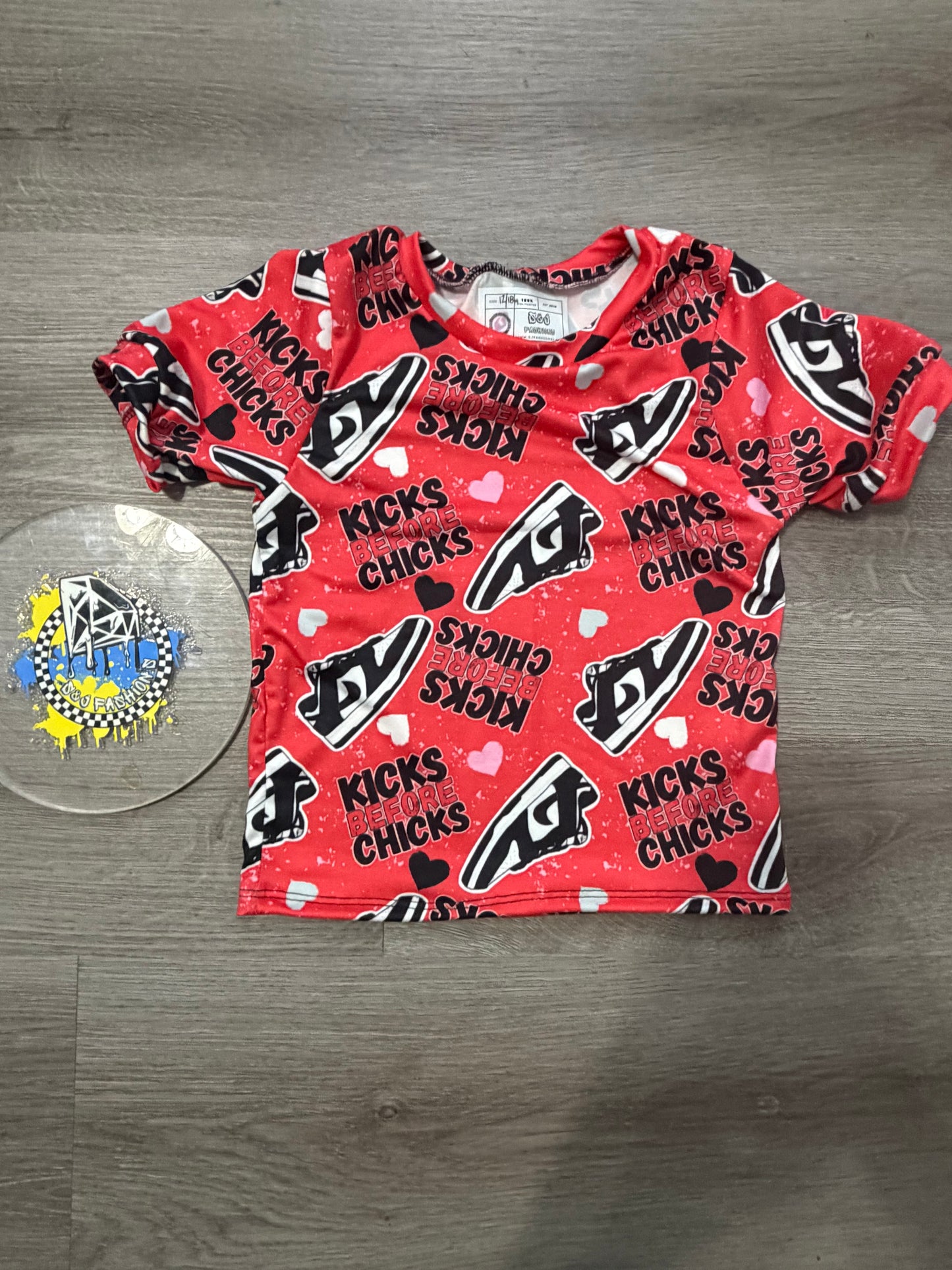 Kicks Before Chicks Valentines Handmade