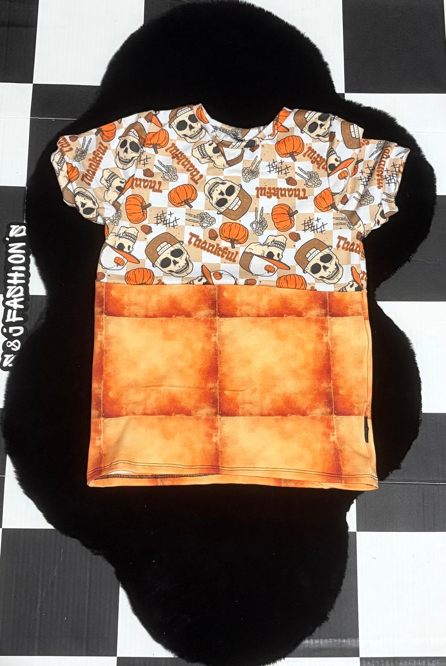 Skull Thankful Fall Handmade