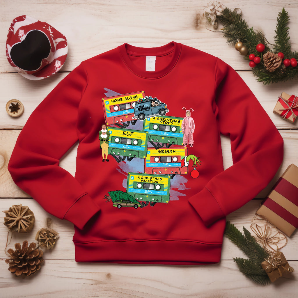 Christmas Tapes  Boys Shirt Girls Shirt Ladies Shirt Mens Shirt