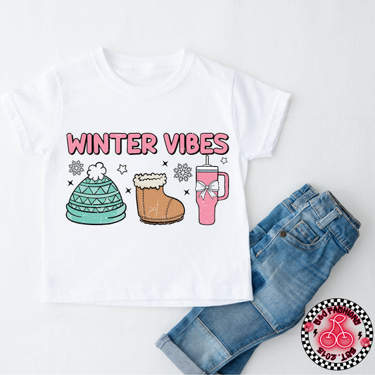 Winter Vibes Ladies Shirt Girls Shirt