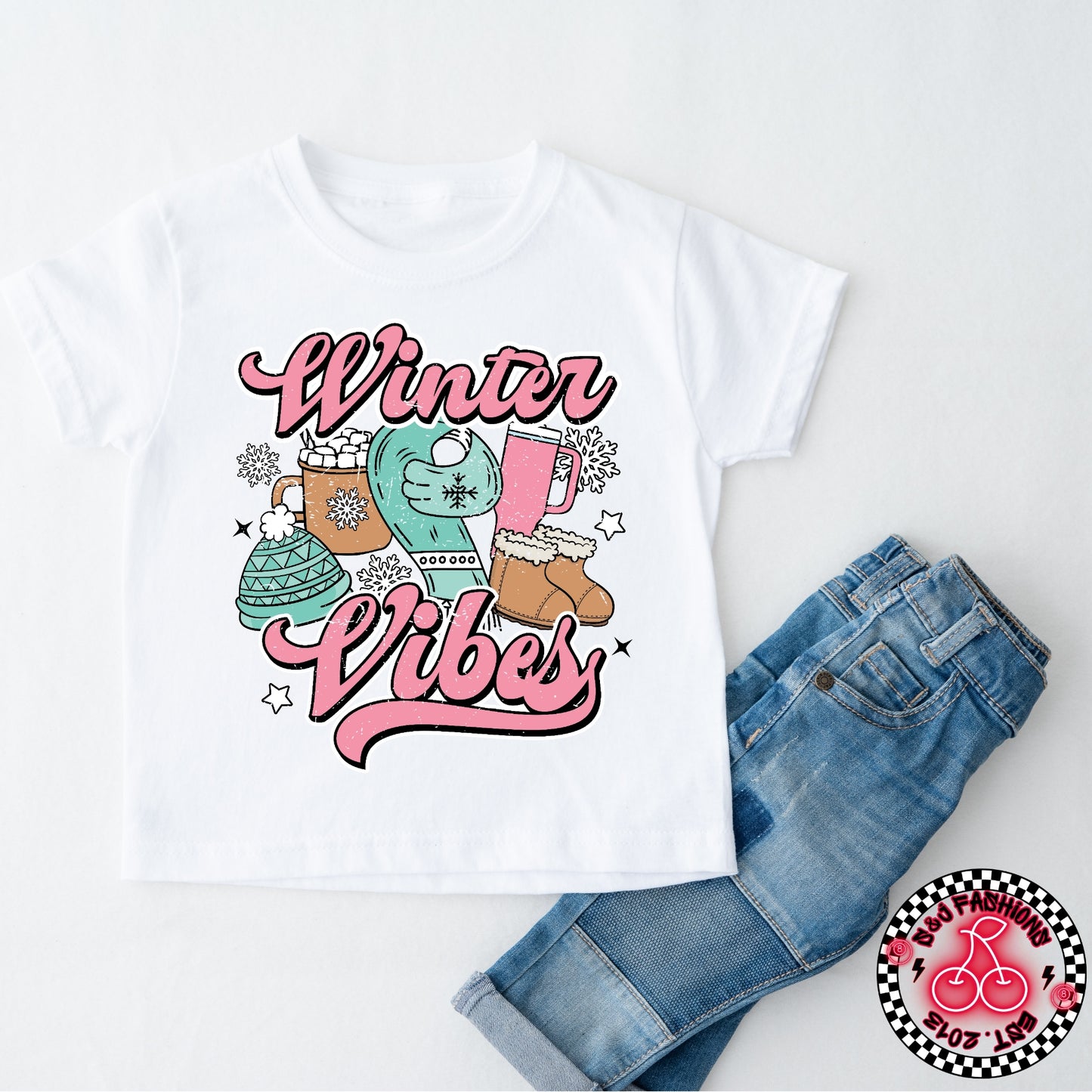 Winter Vibes Ladies Shirt Girls Shirt