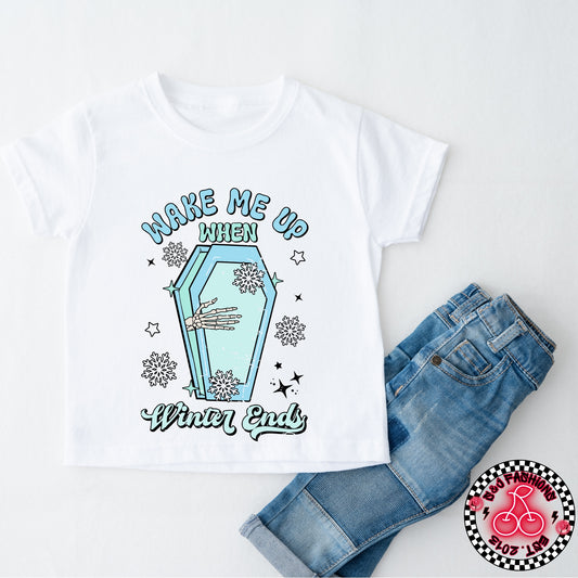 Wake Me Up When Winter Ends Ladies Shirt Girls Shirt