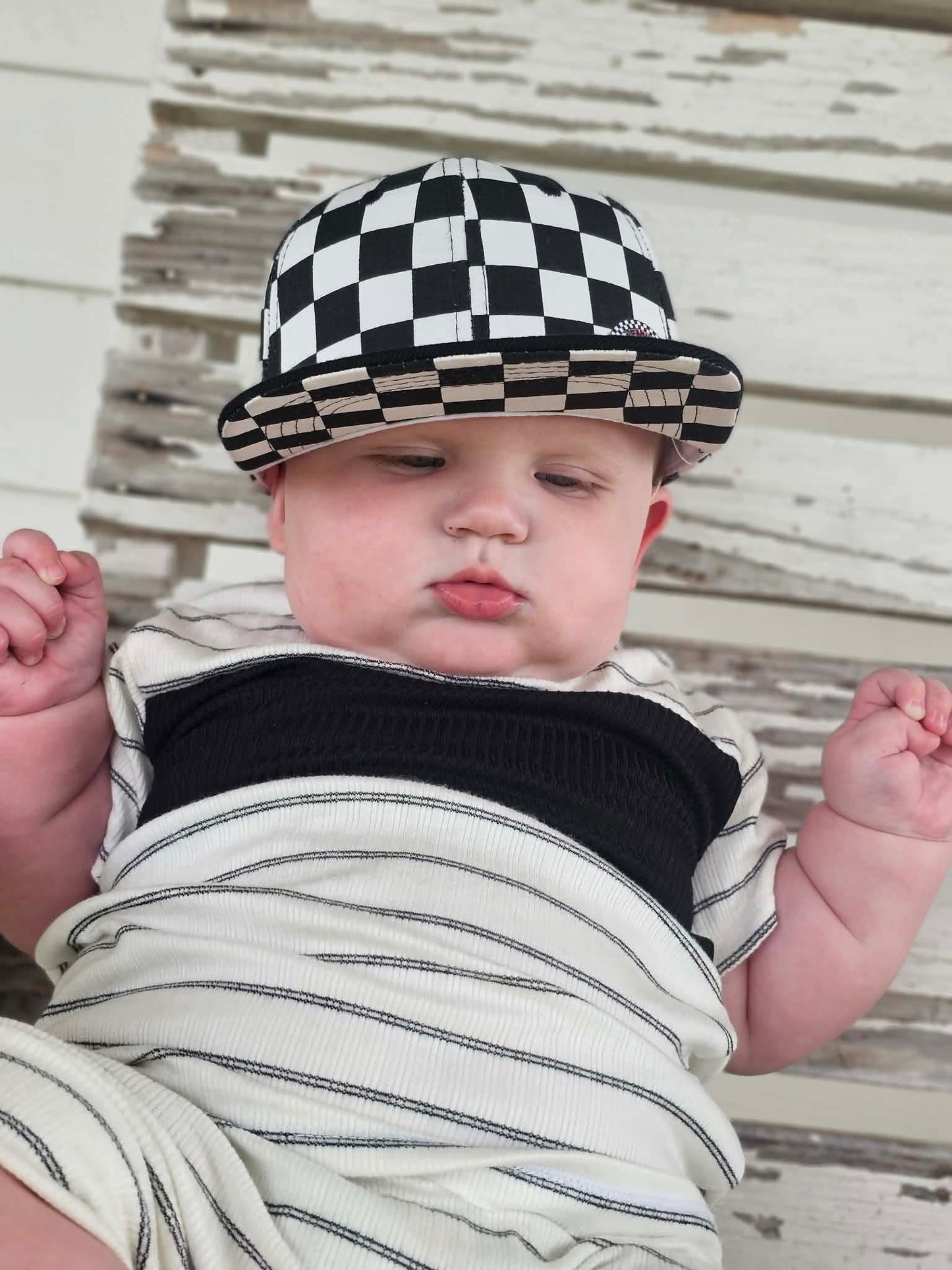 Checker Snapback Hat