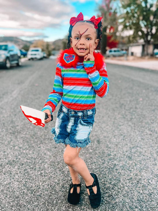 Chucky Stripes Halloween Handmade