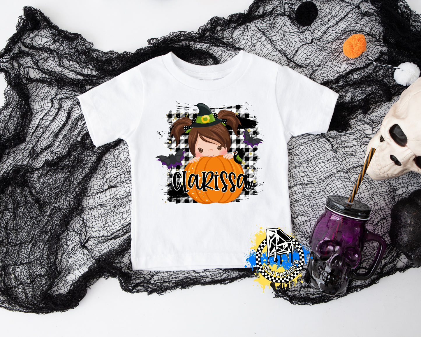 Pumpkin Girl Halloween Girls Shirt