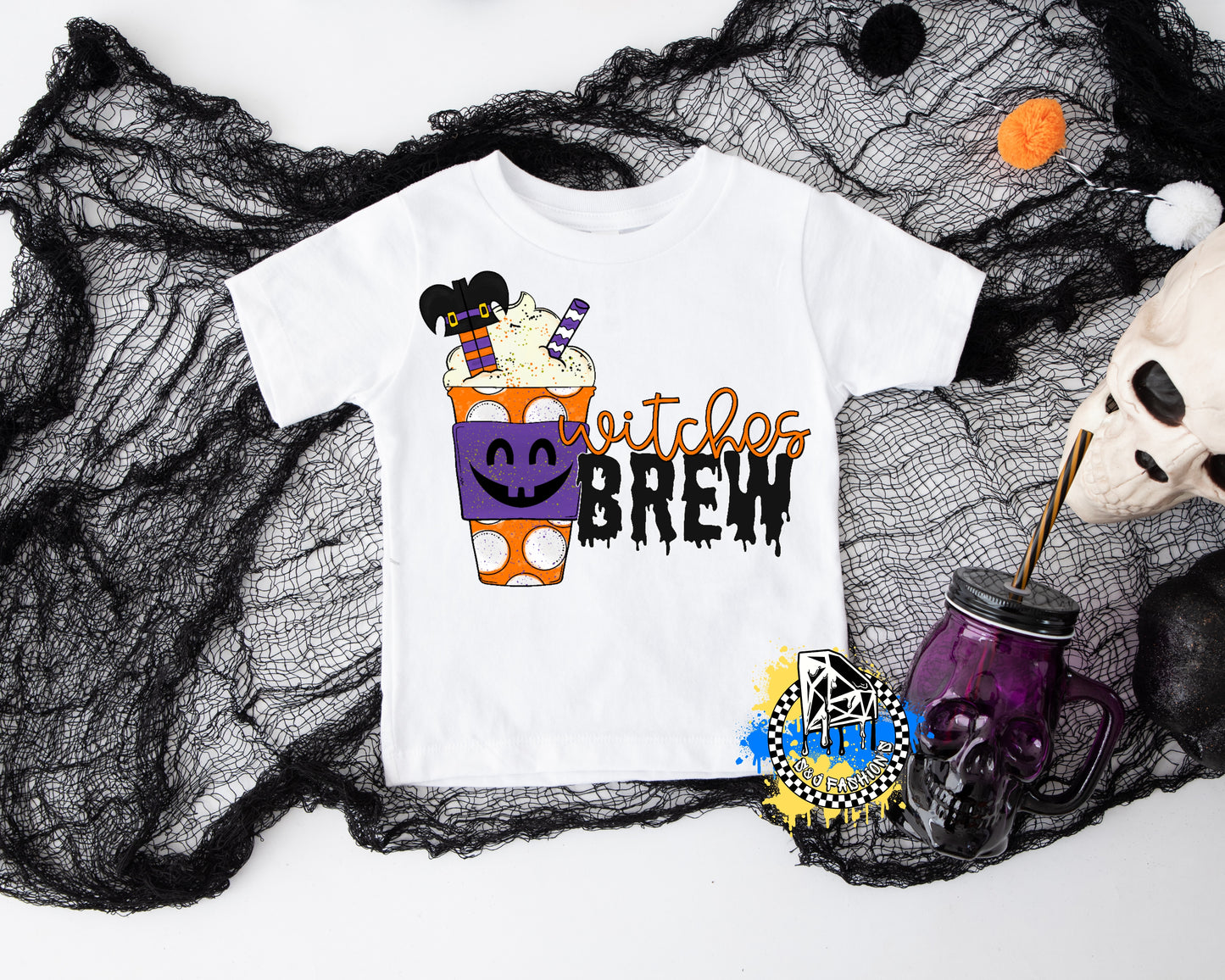 Witches Brew Halloween Girls Shirt Ladies Shirt