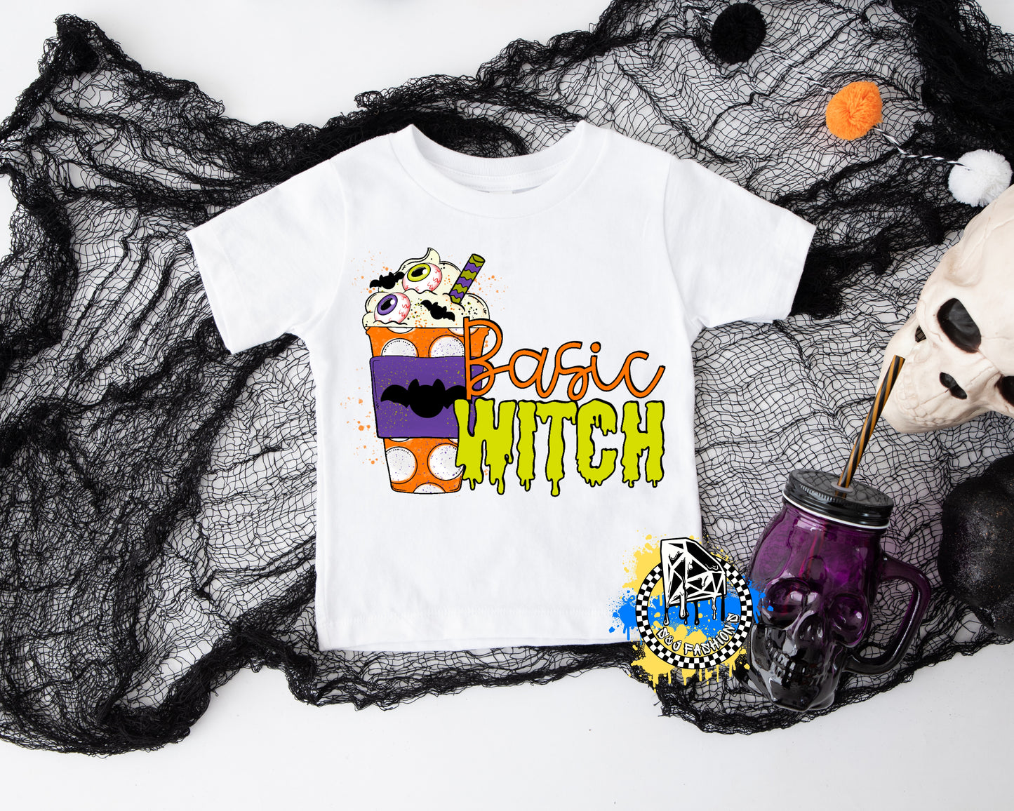 Basic Witch Halloween Girls Shirt Ladies Shirt