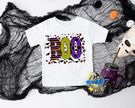 Boo Halloween Girls Shirt Ladies Shirt