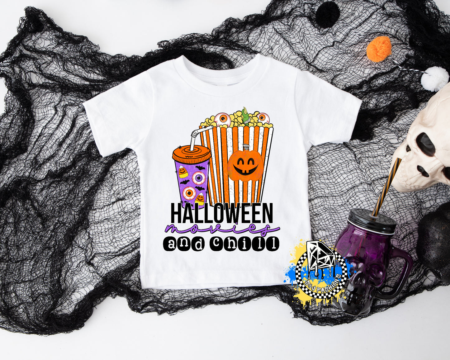 Halloween Movies & Chill Ladies Shirt Girls Shirt Boys Shirt