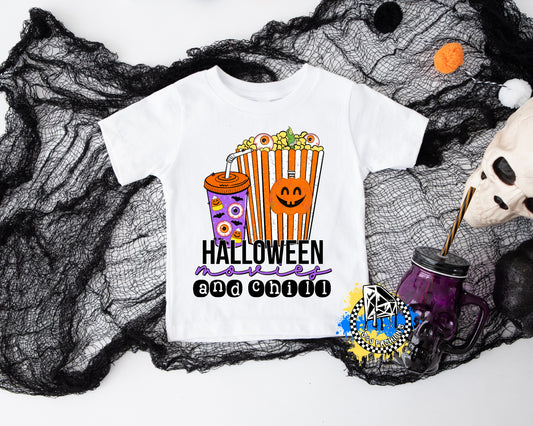 Halloween Movies & Chill Ladies Shirt Girls Shirt Boys Shirt