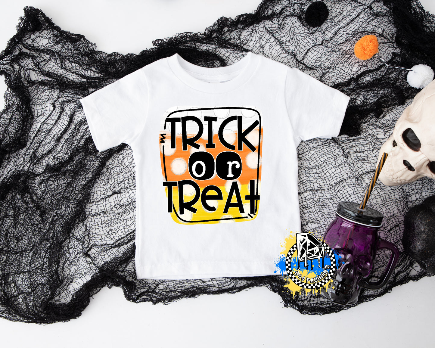 Trick or Treat Halloween Girls Shirt Ladies Shirt