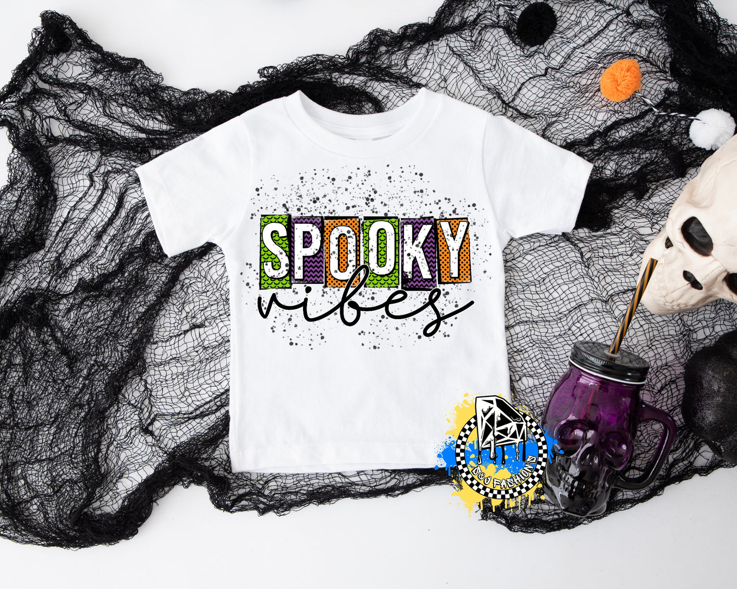 Spooky Vibes Halloween Girls Shirt Ladies Shirt Boys Shirt