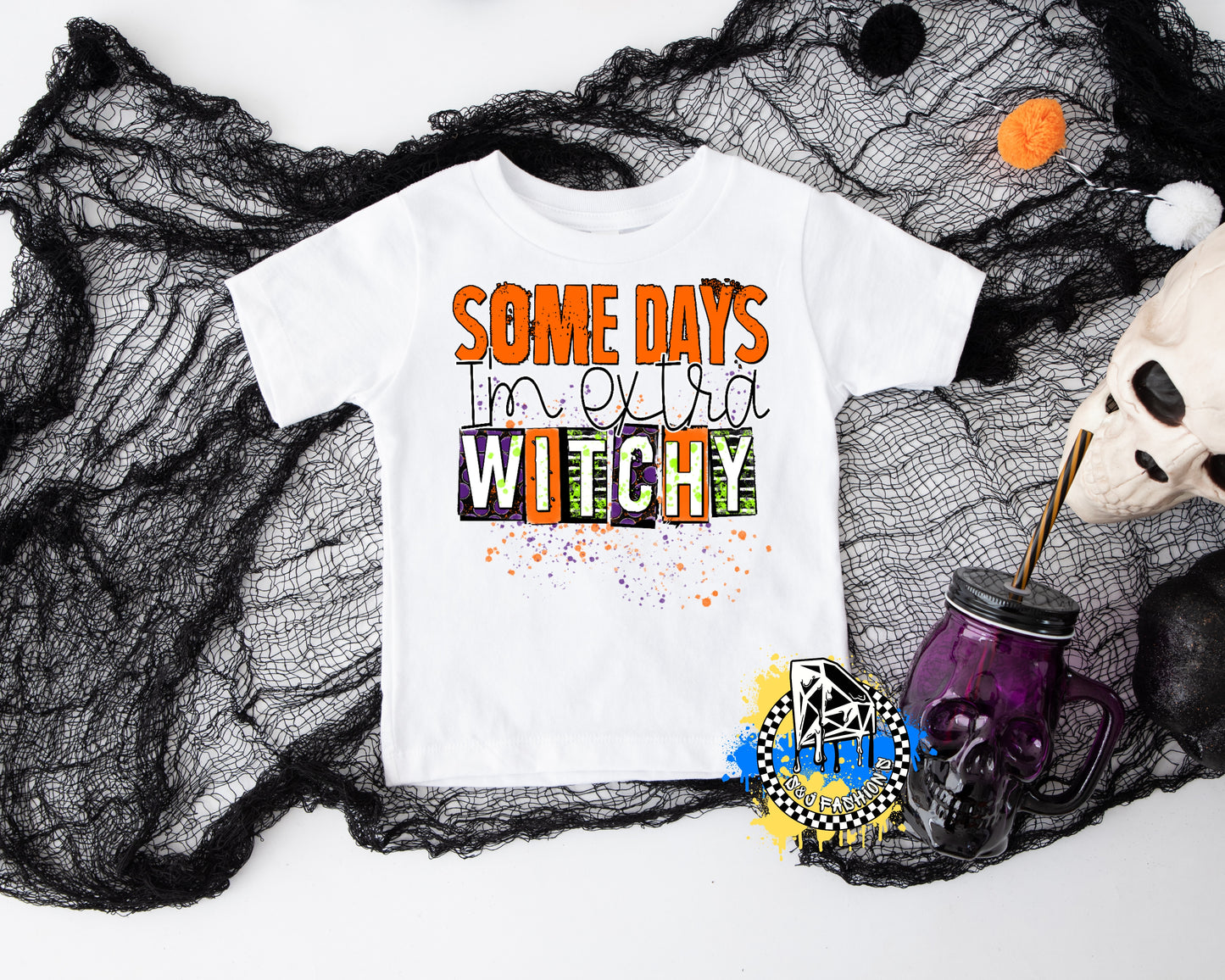 Some Days I'm Extra Witchy Halloween Girls Shirt Ladies Shirt