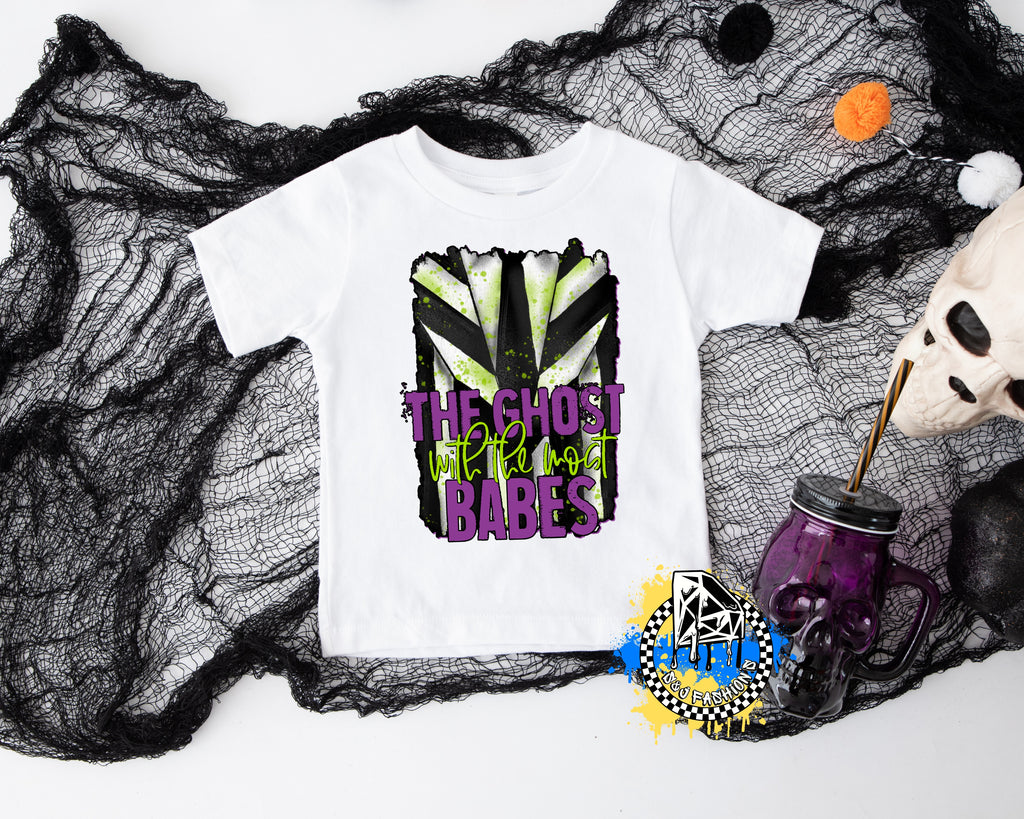 The Ghost With The Most Babes Beetlejuice  Halloween Girls Shirt Boys Shirt