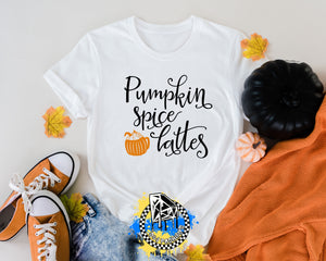 Pumpkin Spice Lattes Girls Shirt Boys Shirt Fall