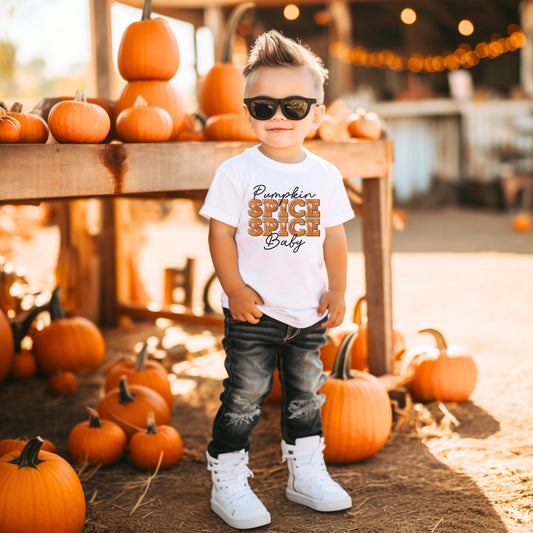 Pumpkin Spice Spice Baby Fall Ladies Shirt Girls Shirt Boys Shirt