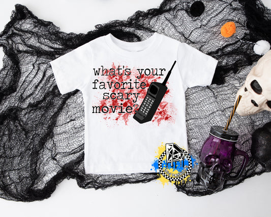 What's Your Favorite Scary Movie Halloween Girls Shirt Boys Shirt