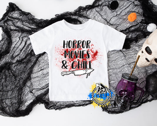 Horror Movies and Chill Adult ladies Shirt Mens Shirt Halloween