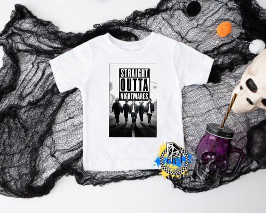 Straight Outta Nightmares Halloween Girls Shirt Boys Shirt Ladies Shirt Mens Shirt