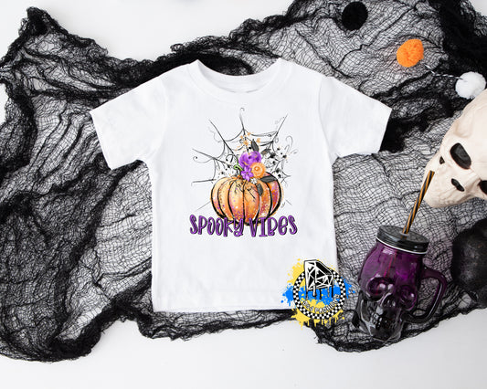 Spooky Vibes Halloween Girls Shirt Boys Shirt