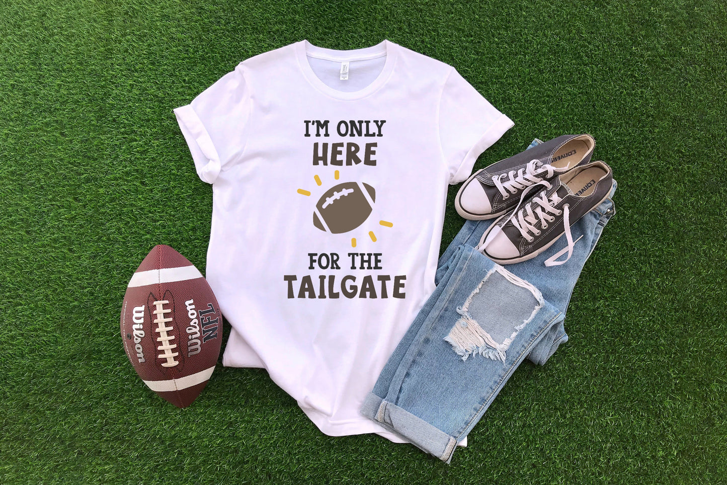 I'm Only Here For The Tailgate Girls Shirt Boys Shirt Fall Football