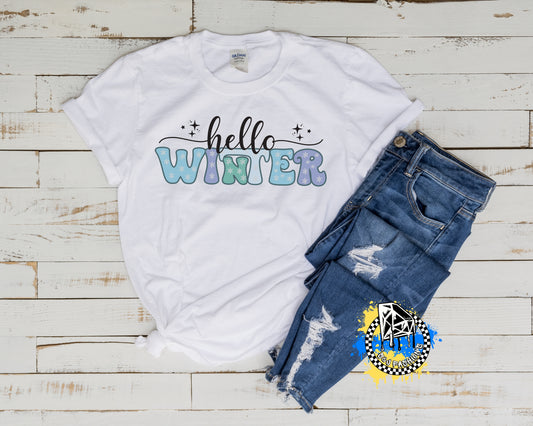 Hello Winter Boys Shirt Girls Shirt Ladies Shirt Mens Shirt