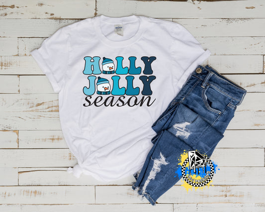 Holly Jolly Season Winter Ladies Shirt Girls Shirt Boys Shirt Men's Shirt