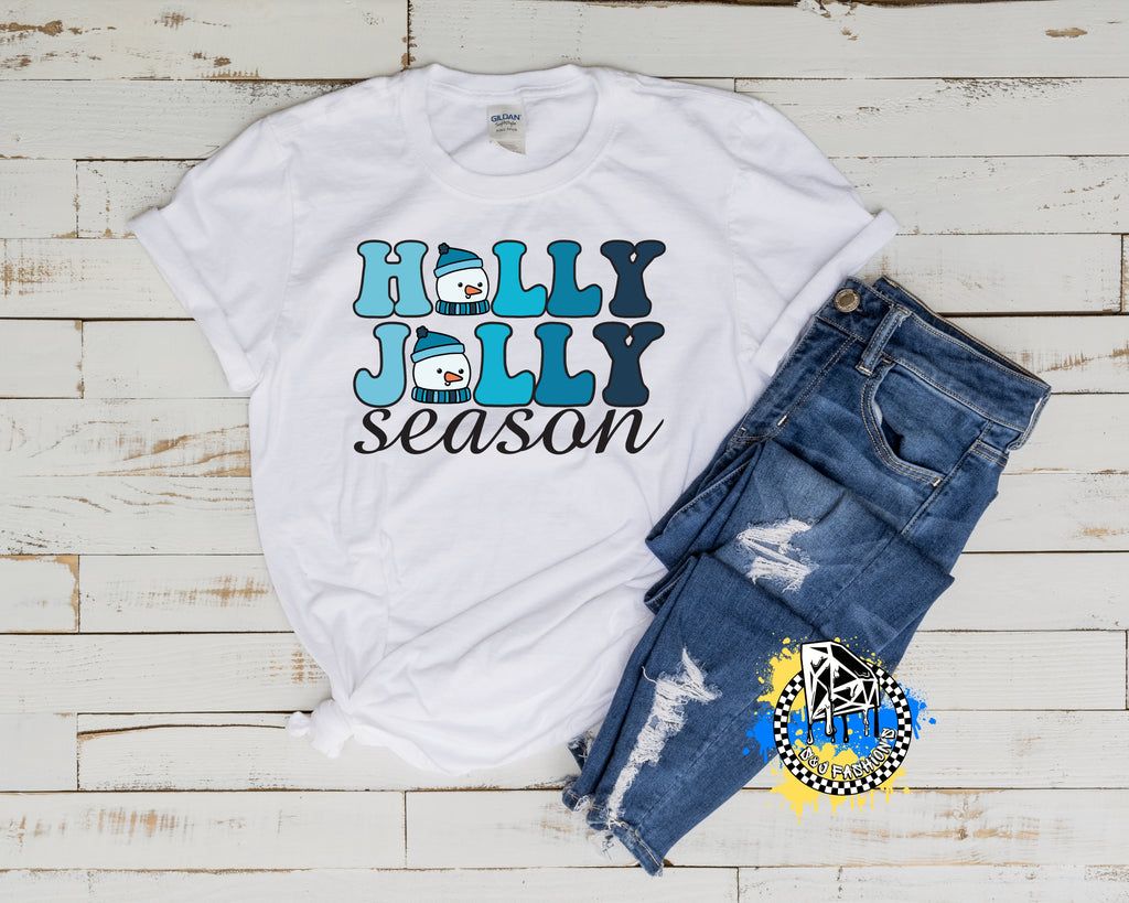 Holly Jolly Season Winter Ladies Shirt Girls Shirt Boys Shirt Men's Shirt