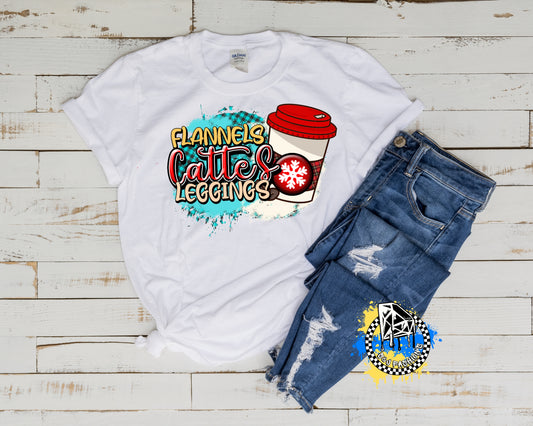 Flannels Lattes Leggings Winter Ladies Shirt Girls Shirt Boys Shirt Men's Shirt