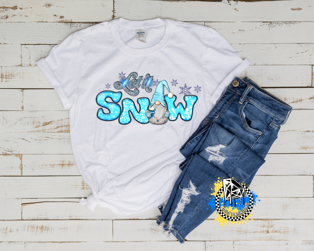 Let It Snow Winter Ladies Shirt Girls Shirt Boys Shirt Men's Shirt