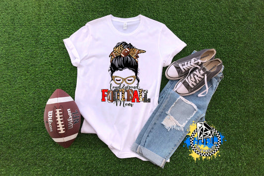 Loud Proud Football Mom Ladies Shirt