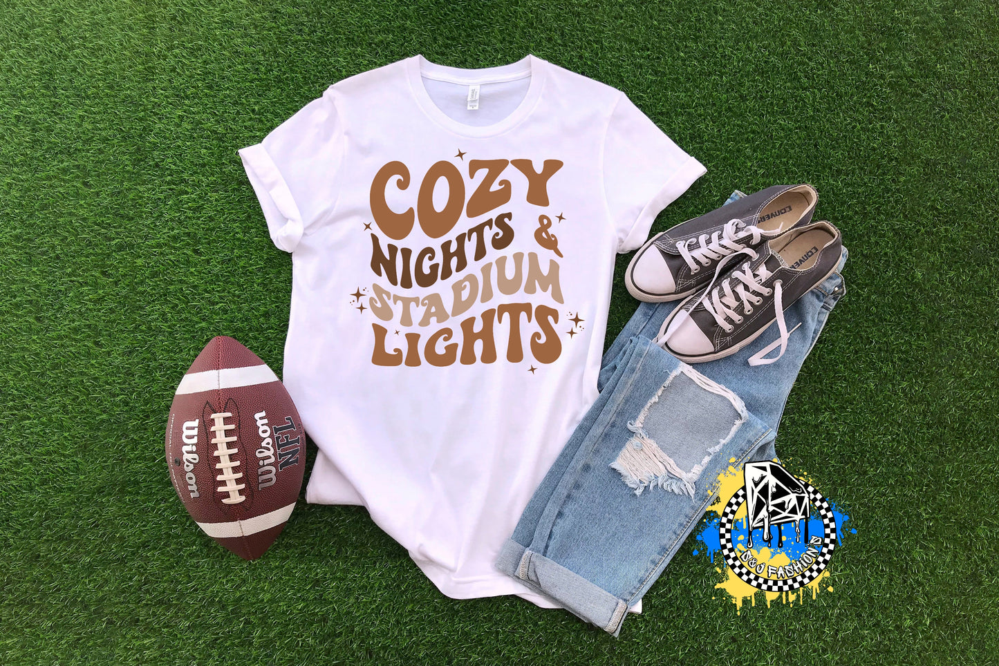 Cozy Night And Stadium Lights Football Boys Shirt Girls Shirt Ladies Shirt Mens Shirt