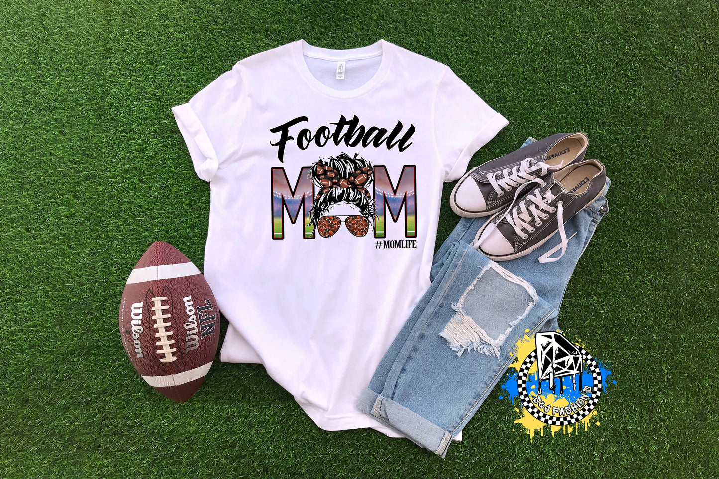 Football Mom Ladies Shirt