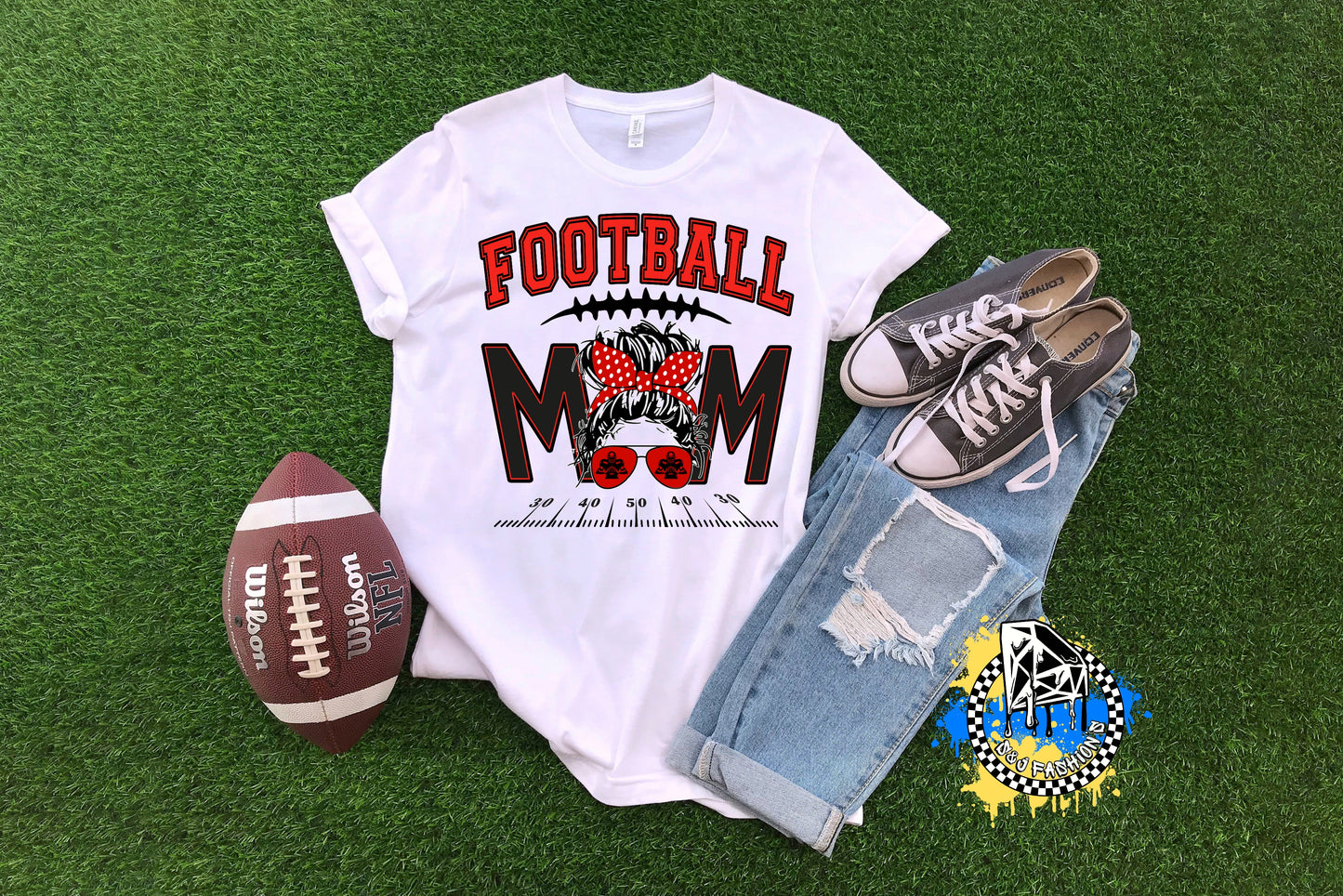 Football Mom Ladies Shirt