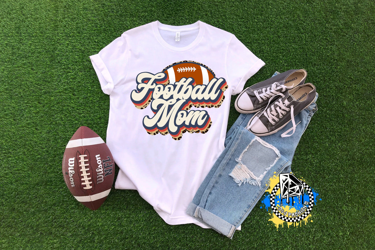 Football Mom Ladies Shirt
