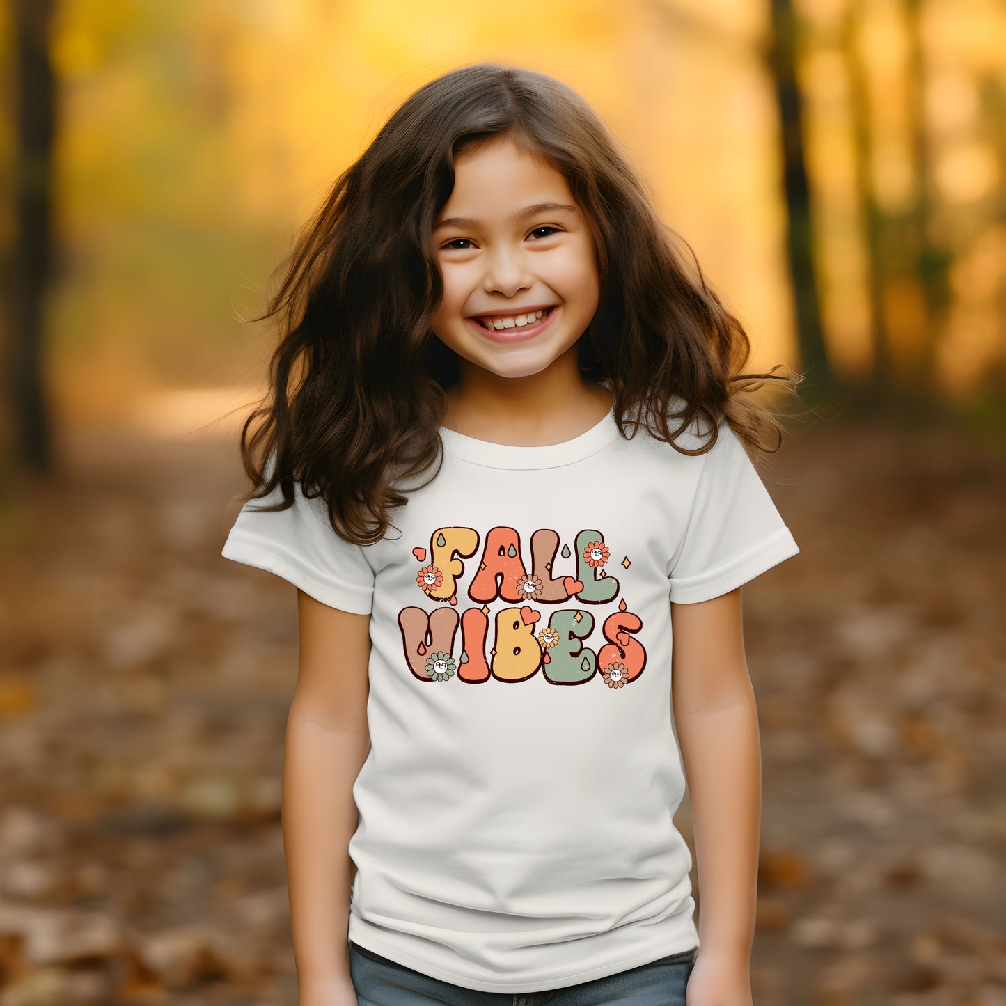 Fall Vibes Girls Shirt Boys Shirt